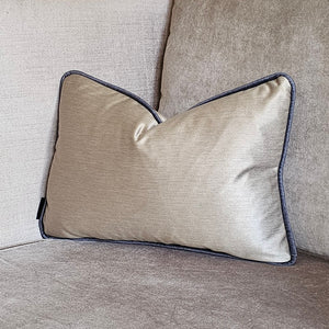 Clarisa gold/ dark grey piping