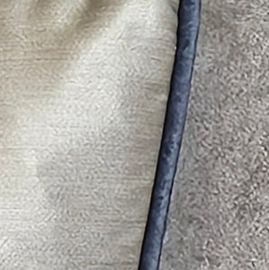 Clarisa gold/ dark grey piping