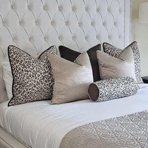 Senegal bed set of 6 piped cushions