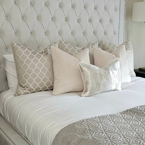 Trellis oyster bed set 6 cushions