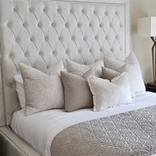 Load image into Gallery viewer, Eastcote natural bed set of 6 cushions / fringed cushion