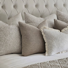 Load image into Gallery viewer, Eastcote natural bed set of 6 cushions / fringed cushion