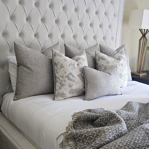 Pebble grey bed set of 6 cushions