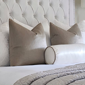 Chelsea ivory & gold bed set of 6 cushions / bolster