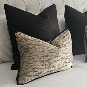 Soho black & antique gold bed set of 4 cushions