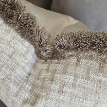 Load image into Gallery viewer, Dale / Luxury neutral textured cushion with contrasting piping