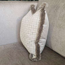 Load image into Gallery viewer, Dale / Luxury neutral textured cushion with contrasting piping