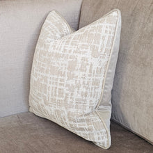 Load image into Gallery viewer, Carden / Luxury neutral textured cushion with contrasting piping