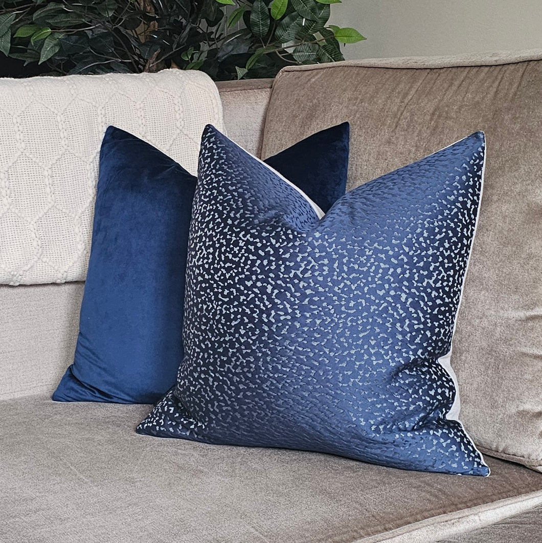 Emily / navy grey scatter cushion