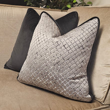 Load image into Gallery viewer, Grace - Grey/ black / black velvet piping