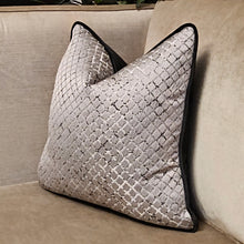 Load image into Gallery viewer, Grace - Grey/ black / black velvet piping