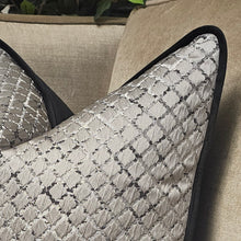 Load image into Gallery viewer, Grace - Grey/ black / black velvet piping
