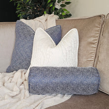Load image into Gallery viewer, Soho blue/ivory / self piping cushion