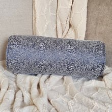 Load image into Gallery viewer, Soho/ indigo bolster cushion/ self piping