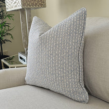 Load image into Gallery viewer, Grantley/ blue Luxury textured cushion with self piping