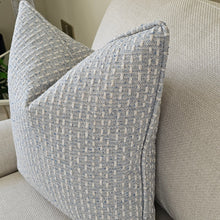 Load image into Gallery viewer, Grantley/ blue Luxury textured cushion with self piping