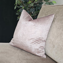 Load image into Gallery viewer, Mauve textured velvet cushion cover