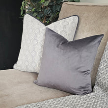 Load image into Gallery viewer, Dark grey velvet cushion cover