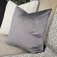 Load image into Gallery viewer, Dark grey velvet cushion cover