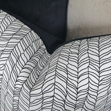 Load image into Gallery viewer, Fern Black cushion cover