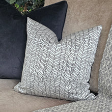 Load image into Gallery viewer, Fern Black cushion cover