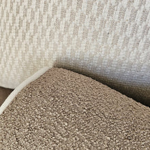 Load image into Gallery viewer, Logan natural /taupe boucle set of 5 / piped bolster cushions
