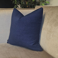 Load image into Gallery viewer, Kali navy blue textured piped cushion