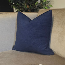 Load image into Gallery viewer, Kali navy blue textured piped cushion