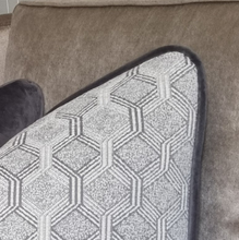 Load image into Gallery viewer, Lanark grey  /  contrasting velvet piping