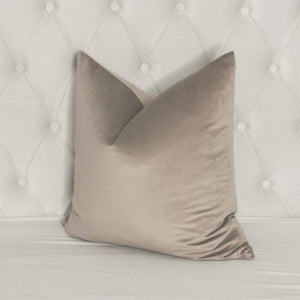 Taupe plush velvet