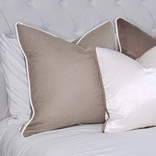 Load image into Gallery viewer, Soho taupe &amp; ivory bed set of 6 cushions / bolster