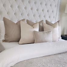 Load image into Gallery viewer, Diamond - Taupe /champagne bed set of 6 cushions