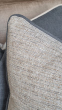 Load image into Gallery viewer, 2 AVAILABLE-Dominica/ Taupe contrasting grey cotton piping