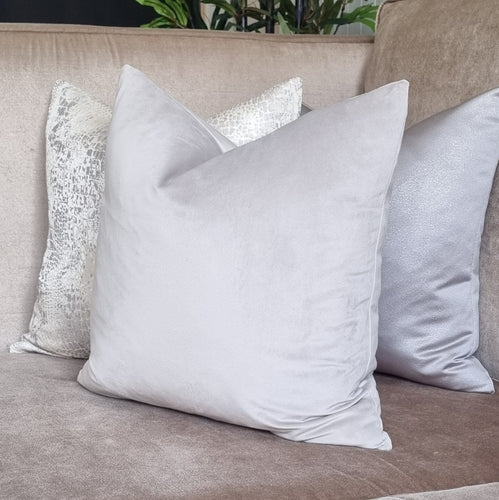 Dove grey plush velvet