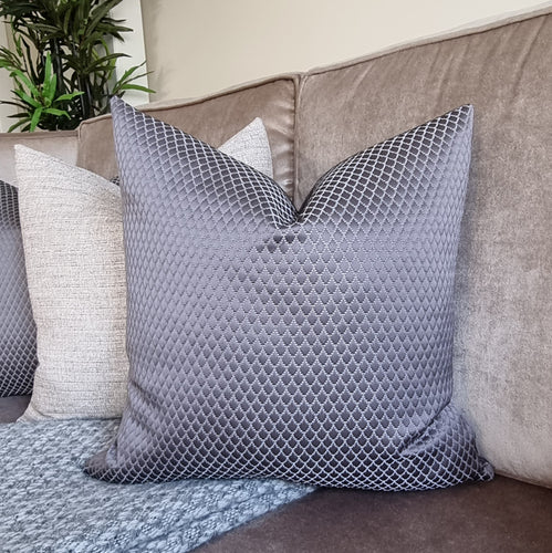 Diamond/ smoke grey cushion